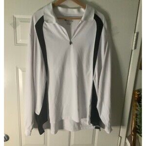 IZOD XF Polyester long sleeve 1/4 zip pullover sz.xxl white/black Golf